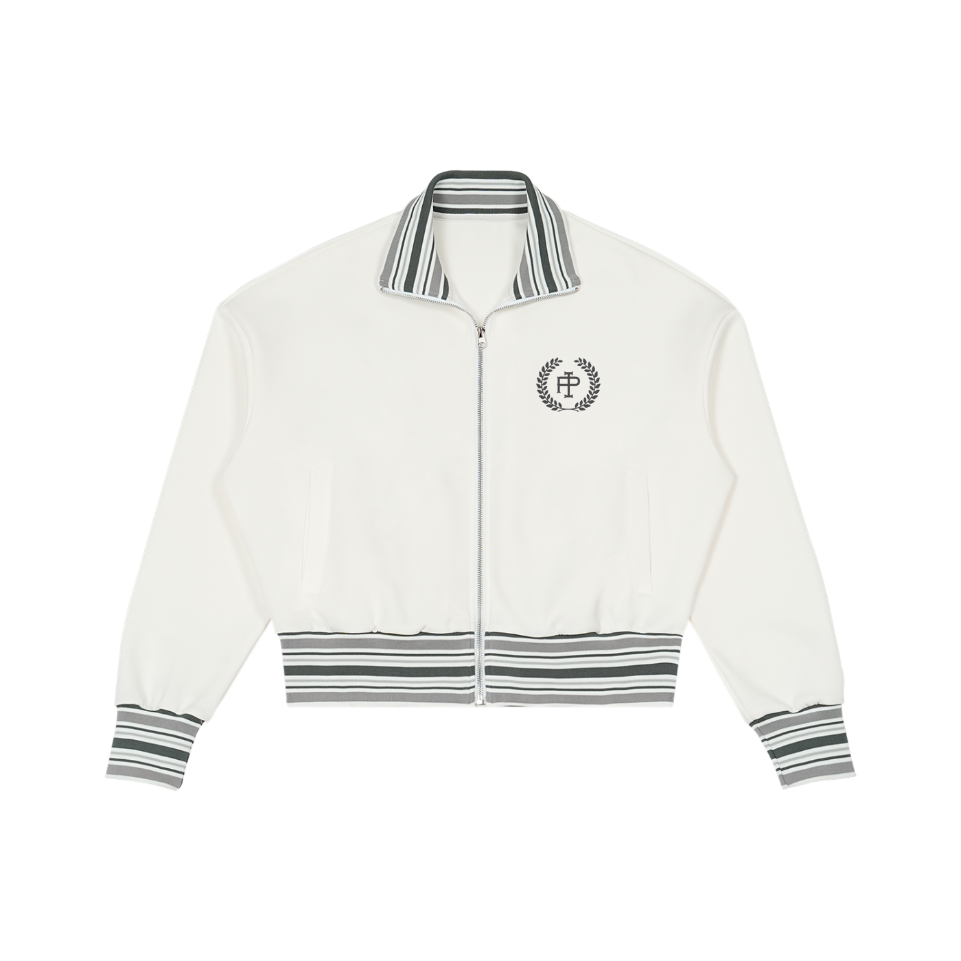 Playaz International Collar Jacket white streetwear outerwear
